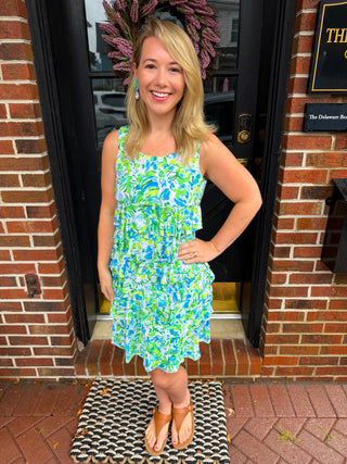 Tango Mango Seaside Garden Print Cha Cha Top
