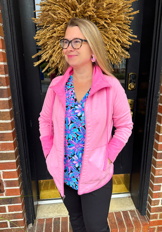 Lulu B Bright Hot Pink Short Reversible Jacket