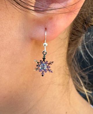 Sienna Sky Silver Snowflake Earrings