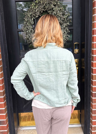 Lulu B Sage Linen Jacket