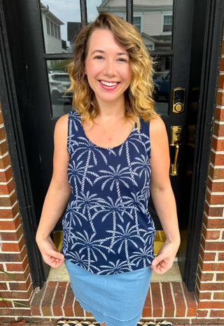 Lulu B Navy Palm Basic Tank