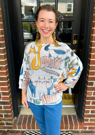 Playful Cats Italian Sweater