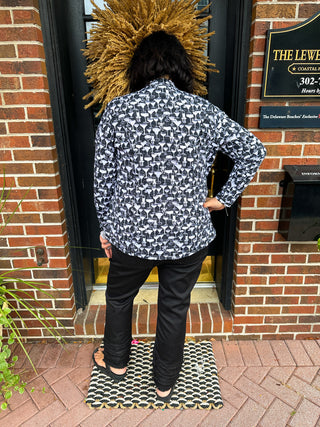 Lulu B Denim Fringe Pant Black