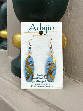 Adajio Sky Pale Blue Swirl Earrings