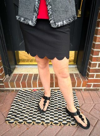 Bangladine by Lulu B Black Scallop Skort
