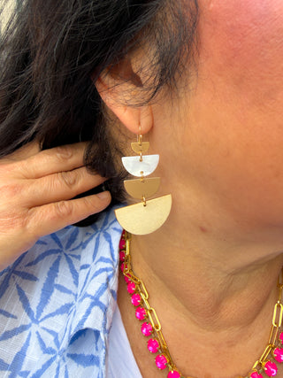 Wood Look Dangle Earrings