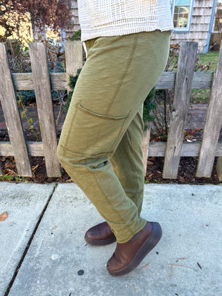 Escape by Habitat Olive Ankle Length Cotton Pant