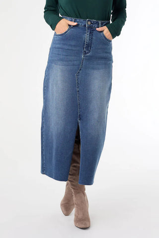 EverStretch Long Skirt with Front Slit