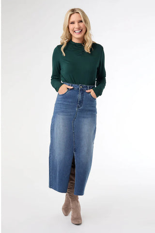 EverStretch Long Skirt with Front Slit