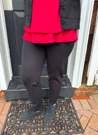 Lulu B Black Rhinestone Leggings Full Length