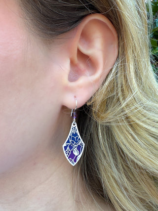 Adajio Purple Floral Earrings