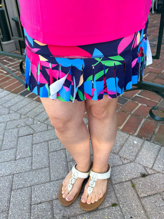 Tango Mango Midnight Tropical Carwash Skort