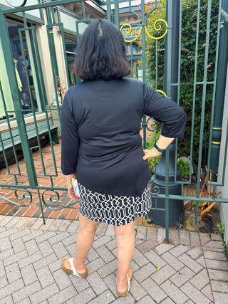 Lulu B Midnight Lattice UPF 50+ Zip Skort