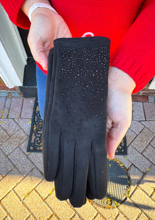 Black Sparkle Gloves