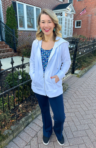 Lulu B White Full Zip Hooded Jacket