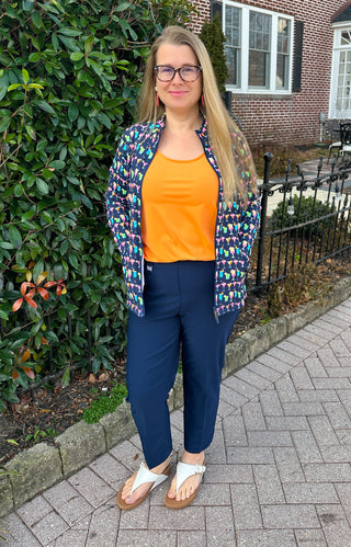 Lulu B Multicolor Cocktails Zip Jacket