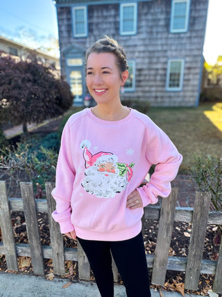 Vintage Blush St. Nick Graphic Sweatshirt