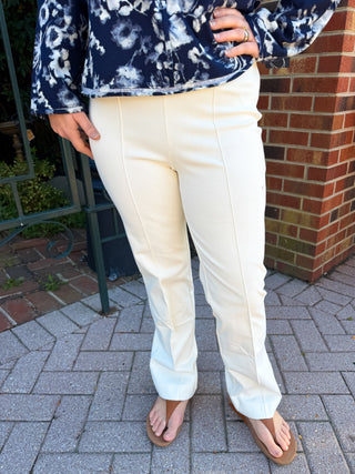 Olivia by Habitat Pull-On Center Seam Kick Flare Pant Ivory