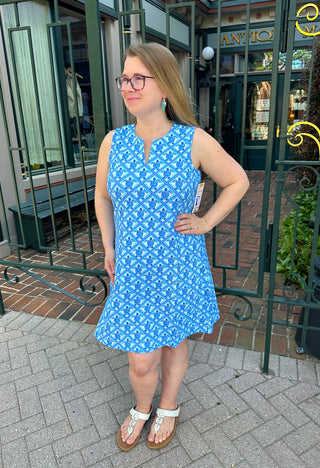 Lulu B Turtle Lattice UPF 50+ Open Cut Dress