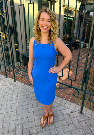 Lulu B Blue Sexy Back Dress