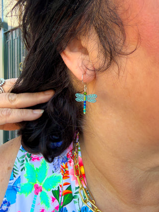 Sienna Sky Beaded Dragonfly Earrings