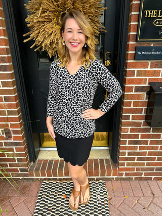 Bangladine by Lulu B Black Scallop Skort