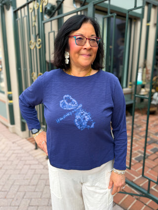 Escape by Habitat Destination Dragonfly Navy Boxy Tee