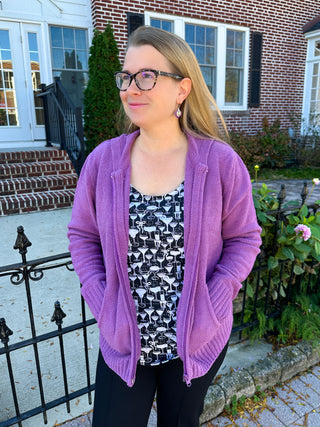 Lulu B Black and White Cocktails Basic Tank