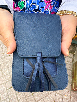 Harper Crossbody Bag Navy Shimmer