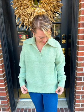 Sage Collared Sweater