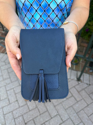 Harper Crossbody Bag Navy Shimmer
