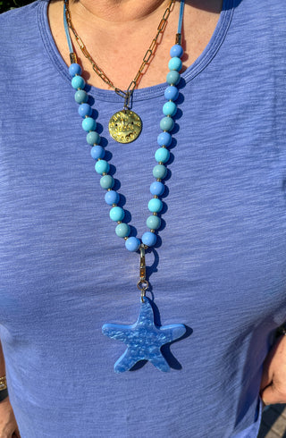 Periwinkle Starfish Necklace and Earring Set