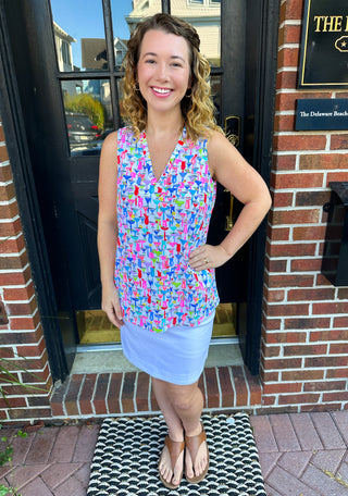 Beachtime by Lulu B Cocktail Hour Sleeveless V-neck Tank