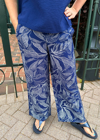 Escape by Habitat Regatta Rayon Navy Leaves Resort Flood