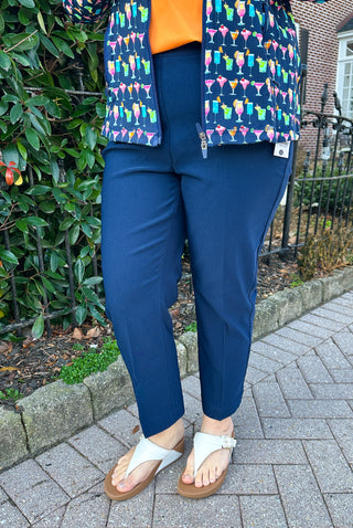 Bangladine by Lulu B Navy Contemporary Capris