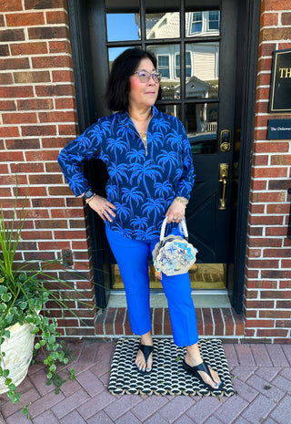 Bangladine by Lulu B Deep Sea Contemporary Capris