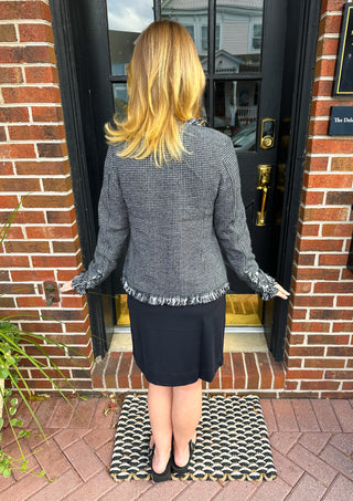 Lulu B Black Fringe Cardigan