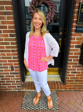 Lulu B White Lightweight Cardigan