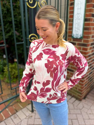 Charlie B Blossom Reversible Raglan Sweater