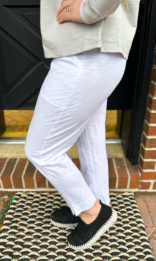 Escape by Habitat Cotton Slub Pocket Capri White