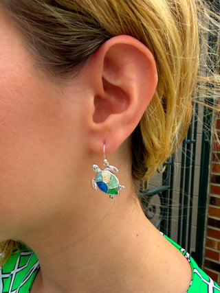 Multicolor Turtle Earrings