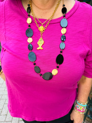 Black and Gold Necklace