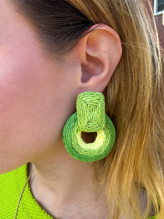 Lime Post Earrings