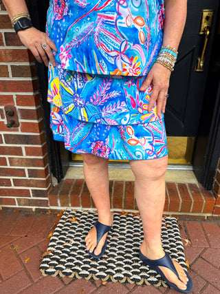 Tango Mango Ocean Ruffle Skort
