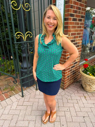 Lulu B Navy Pull on Skort