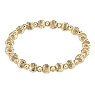 Enewton Dignity Grateful Pattern 6mm Gold Bead Bracelet