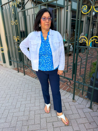 Lulu B White Linen Jacket