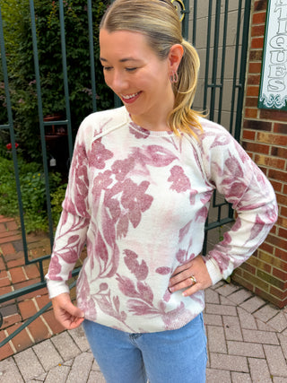 Charlie B Blossom Reversible Raglan Sweater