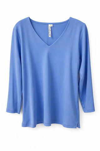 Lulu B Bright Periwinkle V-Neck Top
