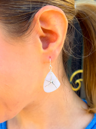 Seaglass and Starfish Earrings